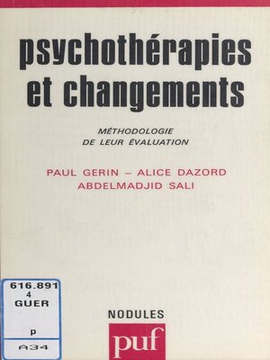 cover image of Psychothérapies et changements